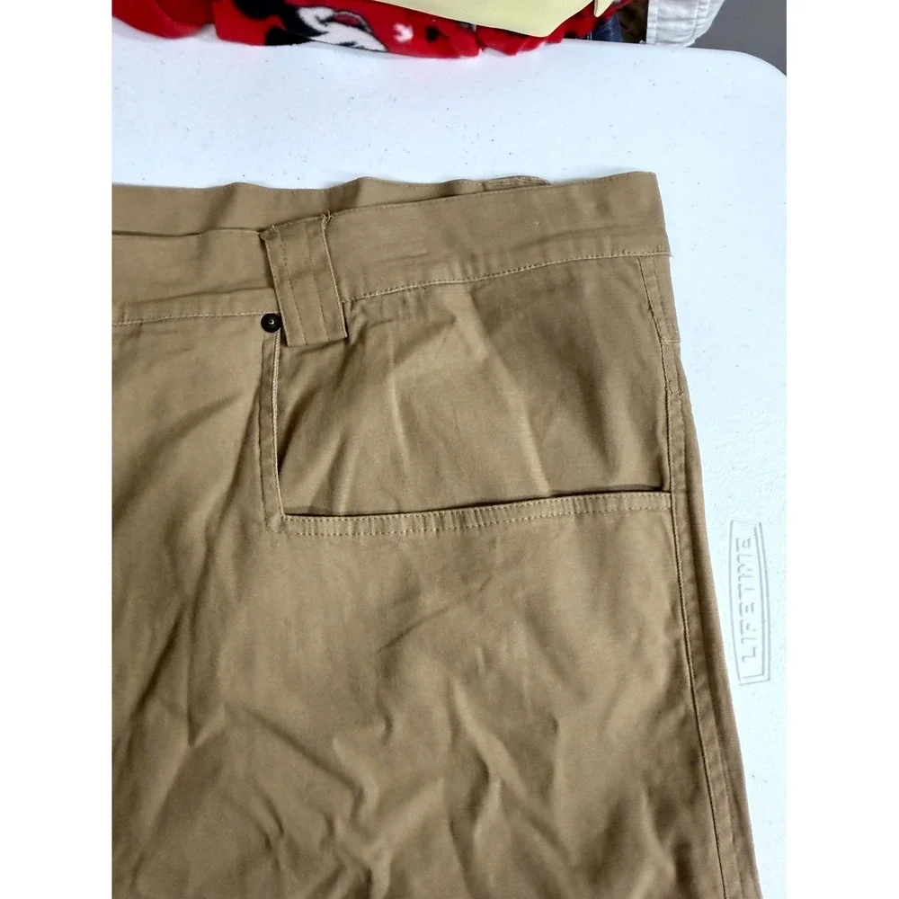 Lincoln Outfitters Cargo Shorts Mens 48 Khaki Stretch Cotton Utility Pockets